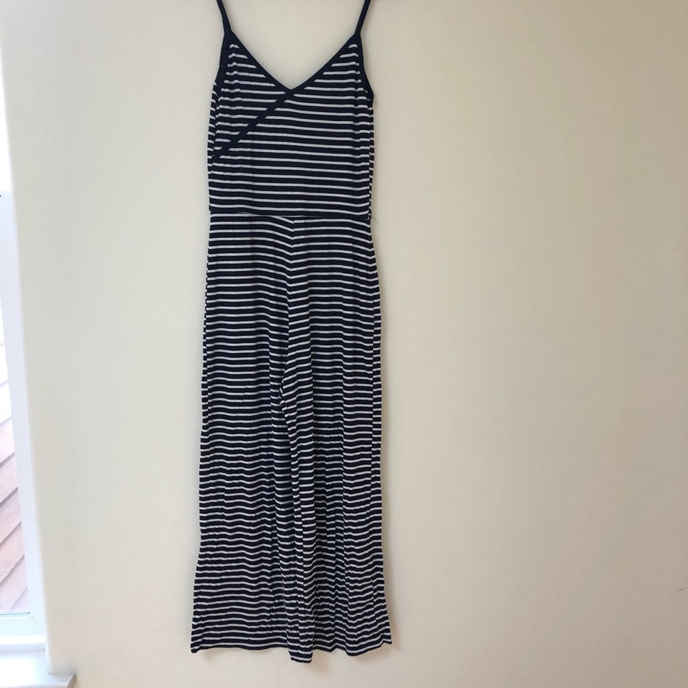 Topshop Petite Striped Jumpsuit